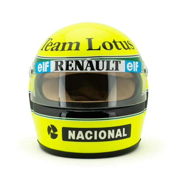 Senna mini helmet lotus 1985 + d/case, 1:2