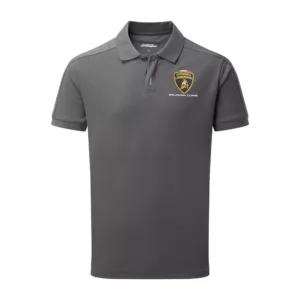 Lamborghini mens travel polo shirt, grey , Mens