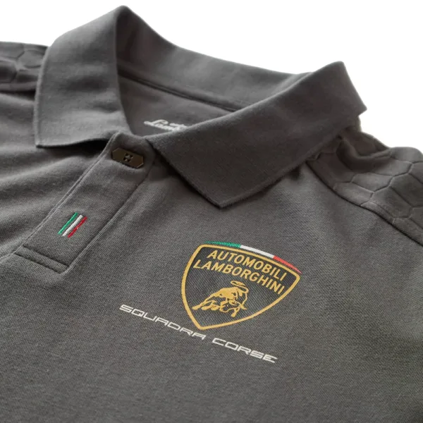 Lamborghini mens travel polo shirt, grey , Mens - Image 3