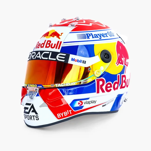 Verstappen mini helmet replica, red bull 2023, 1:2
