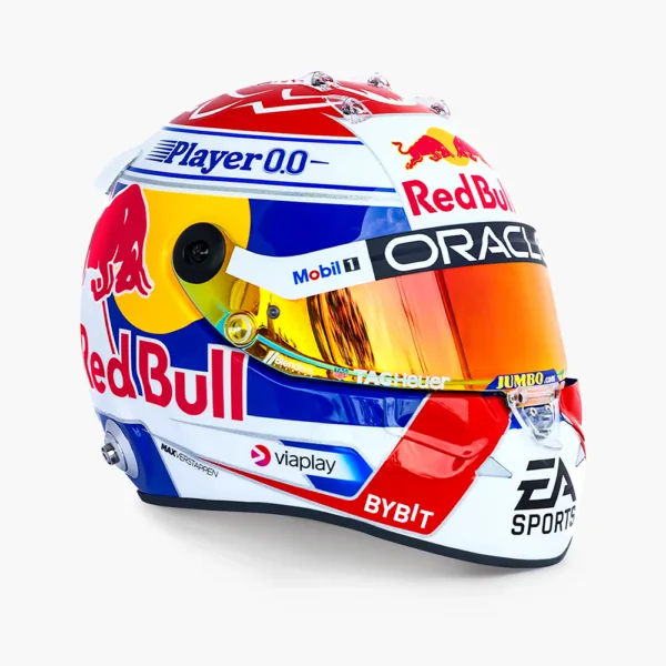Verstappen mini helmet replica, red bull 2023, 1:2 - Image 2