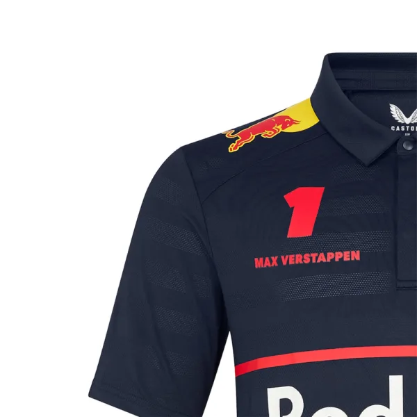 Red bull Verstappen #1 polo shirt 2025, blue, Ladies - Image 3
