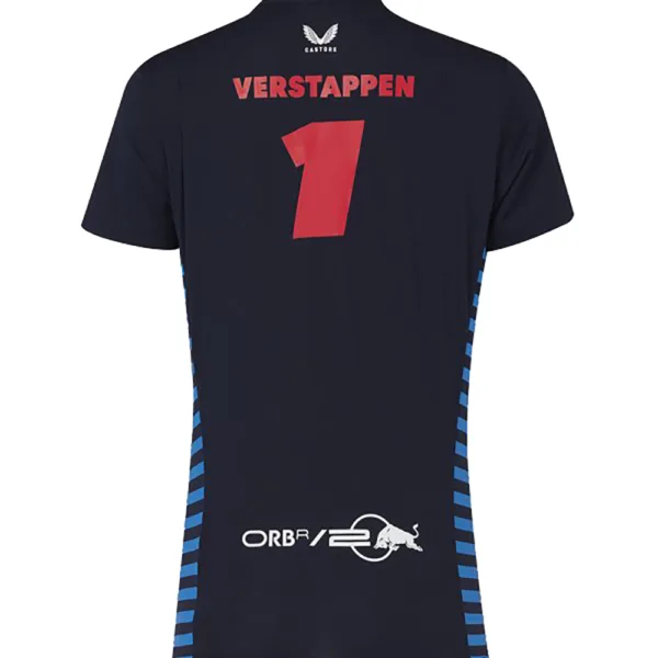 Red bull #1 verstappen tee shirt 2024, navy, Ladies - Image 2