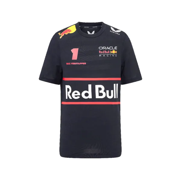 Red bull Verstappen #1 tee shirt 2025, blue, Kids