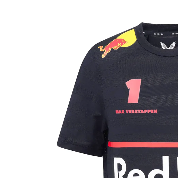 Red bull Verstappen #1 tee shirt 2025, blue, Kids - Image 3