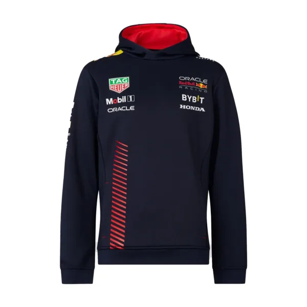 Red bull team pullover hoodie 2023, navy, Kids