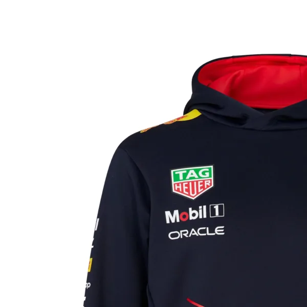 Red bull team pullover hoodie 2023, navy, Kids - Image 5