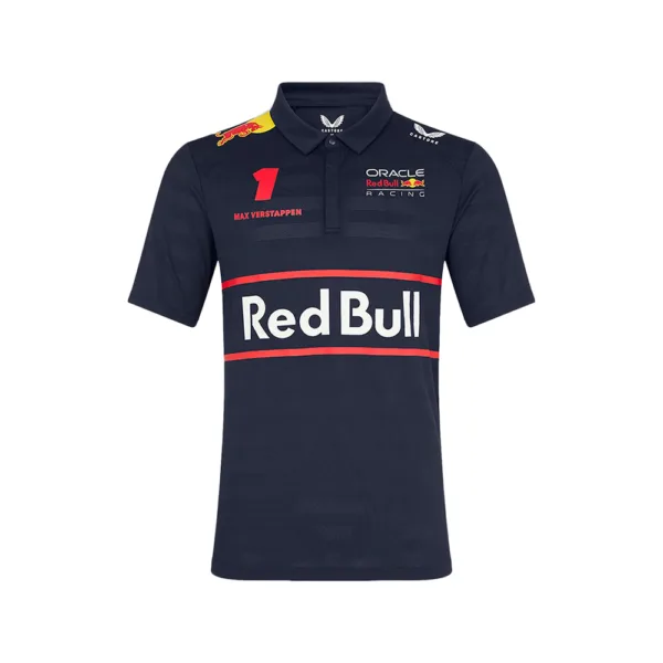 Red bull Verstappen #1 polo shirt 2025, blue, Mens