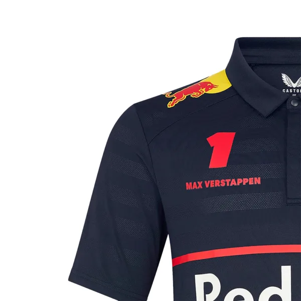 Red bull Verstappen #1 polo shirt 2025, blue, Mens - Image 3