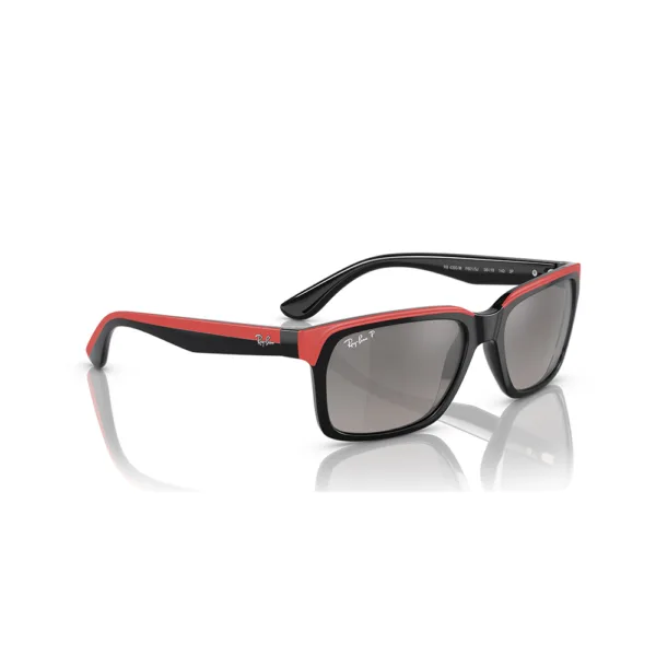 Ray ban sunglasses black on rubber red - Image 4