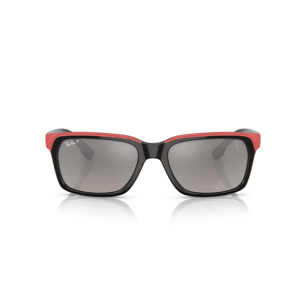 Ray ban sunglasses black on rubber red - Image 5