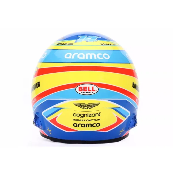 Alonso mini helmet Aston Martin 2023 + d/case, 1:2 - Image 5