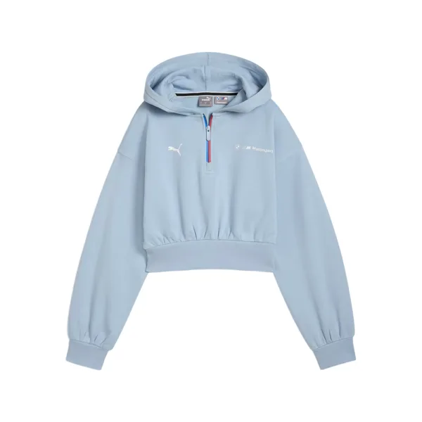 Bmw mms wmn ess+ half zip hoodie, blue, Ladies