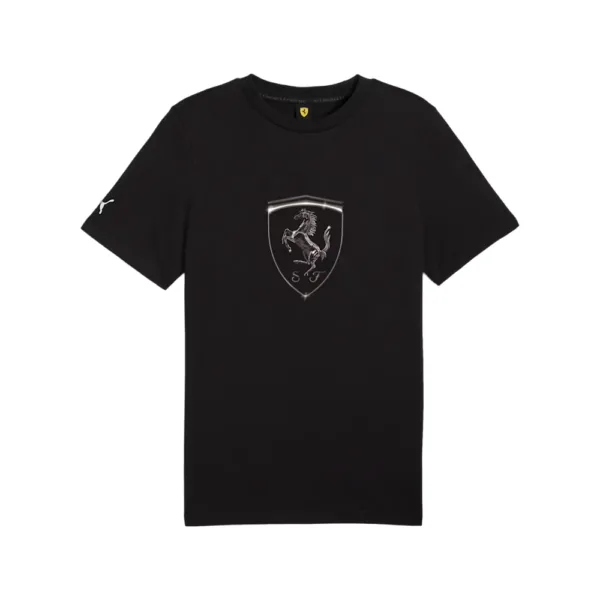 Ferrari race tonal big shield tee shirt, black, Mens
