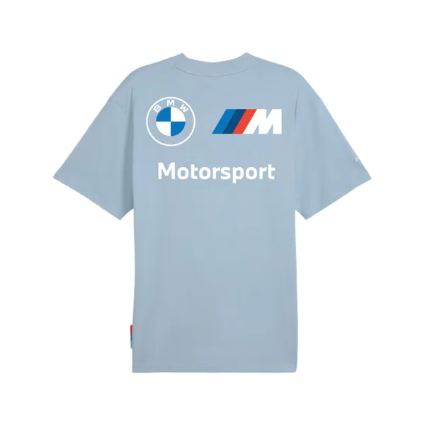 Bmw mms stacked logo tee shirt, blue wash, Mens - Image 2