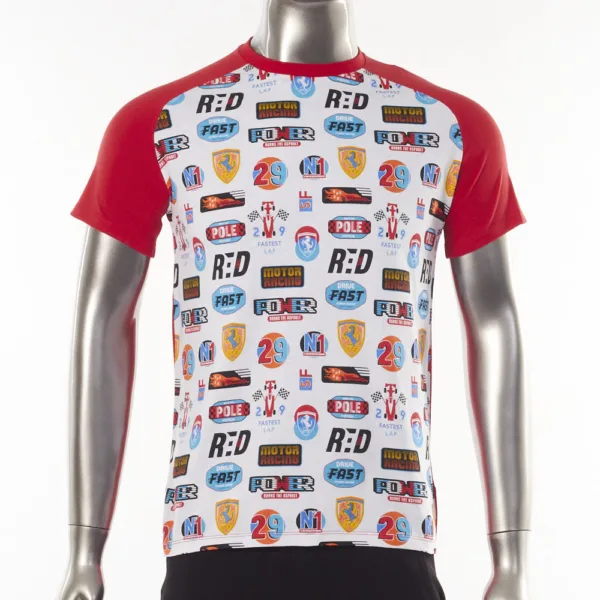 Ferrari allover print tee shirt, red, Kids
