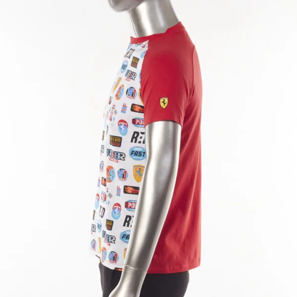 Ferrari allover print tee shirt, red, Kids - Image 3