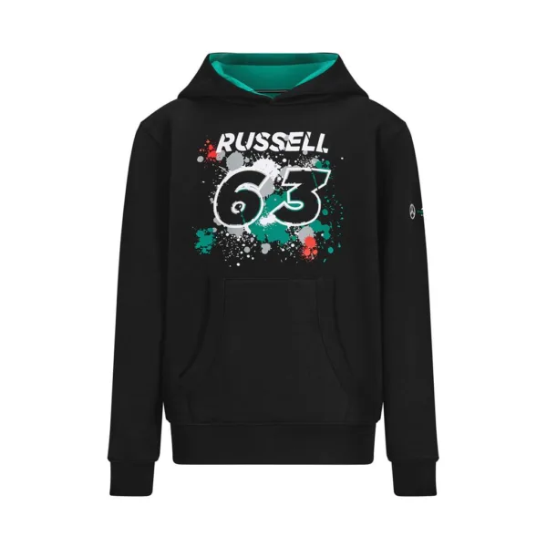 Mercedes russell #63 hooded, black, Kids