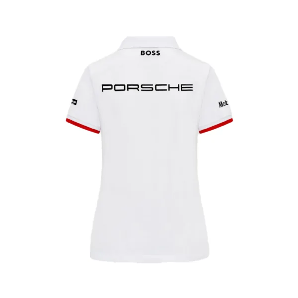 Porsche team polo shirt 2024, white, Ladies - Image 2