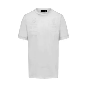 Mercedes team stealth tee shirt 2023, white, Mens