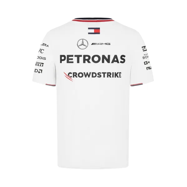Mercedes team tee shirt 2024, white, Mens - Image 2