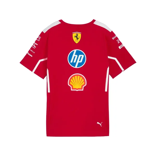 Ferrari team tee shirt 2025, dark cherry , Kids - Image 2