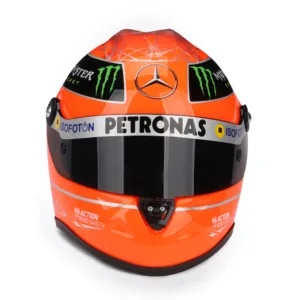 Schumacher mini helmet mercedes 2012 + d/case, 1:2
