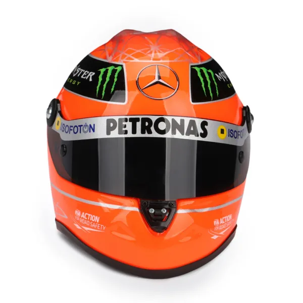 Schumacher mini helmet mercedes 2012 + d/case, 1:2