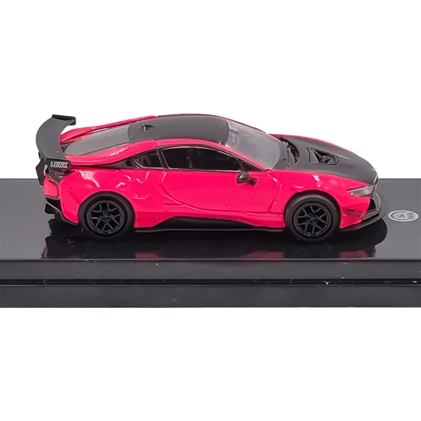 BMW Liberty walk i8 hot pink blk accent 1:64 - Image 4
