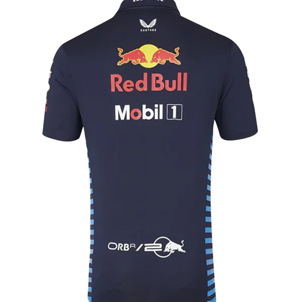 Red bull team polo shirt 2024, sky blue, Mens - Image 2