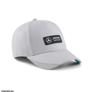 Mercedes team baseball cap 2024, silver, Adult