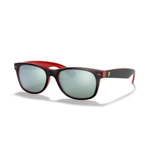 Ray ban new wayfarer sunglasses matte black on red