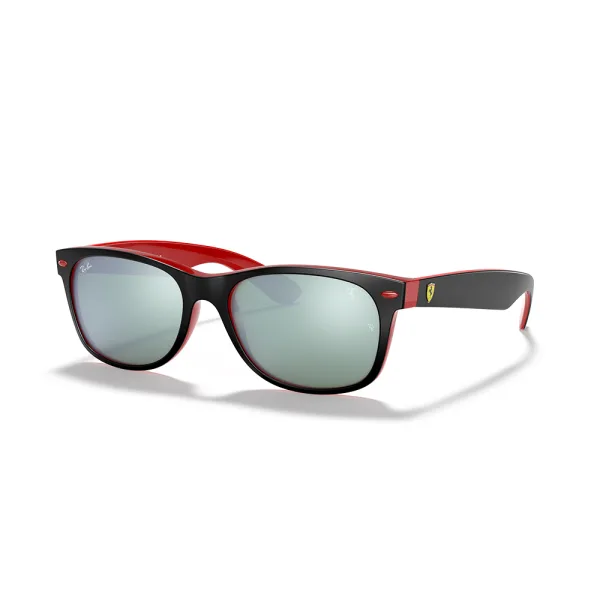 Ray ban new wayfarer sunglasses matte black on red