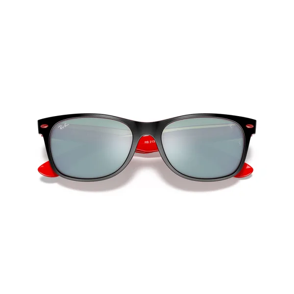 Ray ban new wayfarer sunglasses matte black on red - Image 6