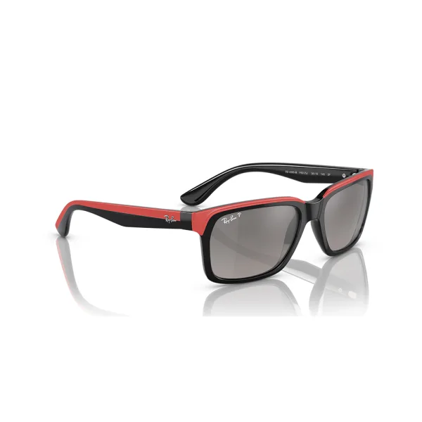 Ray ban sunglasses black on rubber red - Image 4