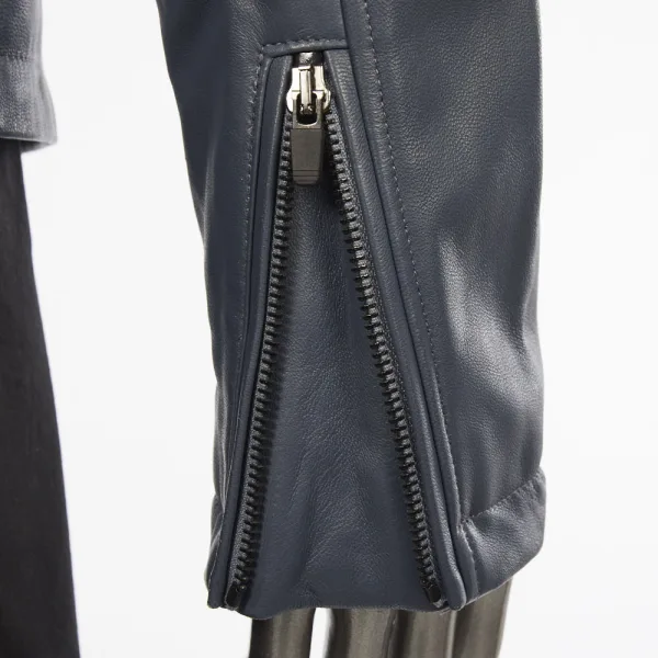 Ferrari quilted leather jacket, blue, Mens - Image 6