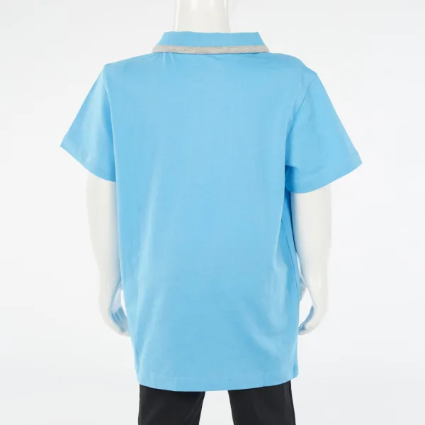 Ferrari polo shirt jersey red undercollar, blue, Kids - Image 2