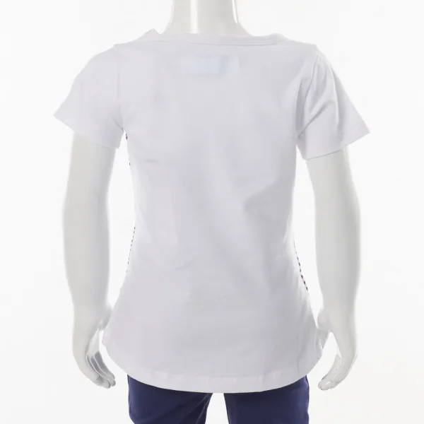 Ferrari girl graphic shield tee shirt, white, Kids - Image 2