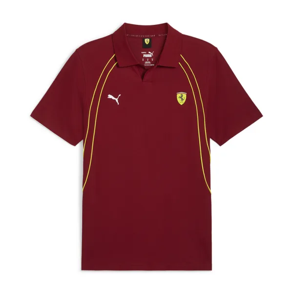 Ferrari race polo shirt intense red, Mens
