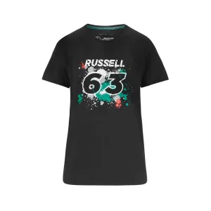 Mercedes russell #63 tee shirt, black, Ladies