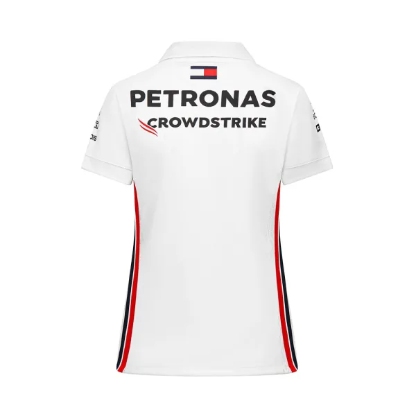 Mercedes team polo shirt 2023, white, Ladies - Image 2