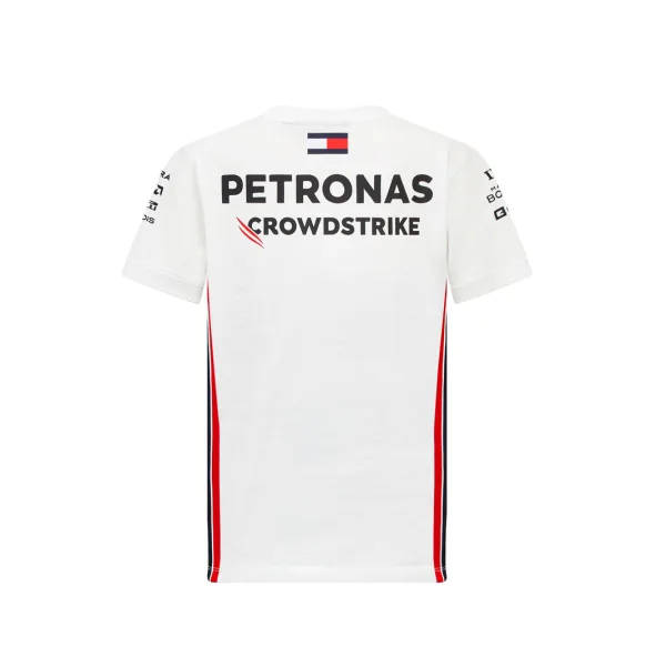 Mercedes team tee shirt 2023, white, Kids - Image 2