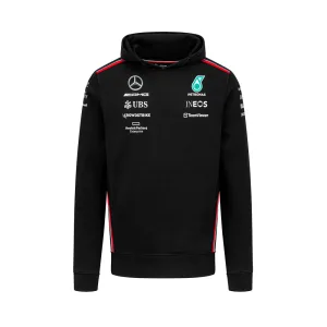 Mercedes team hoodie 2023, black, Mens