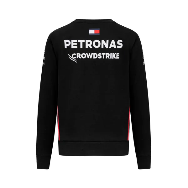 Mercedes team crew sweater 2023, black, Mens - Image 2