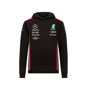 Mercedes team hoodie 2023, black, Kids