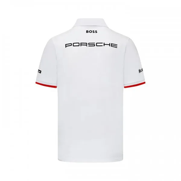 Porsche team polo shirt 2024, white, Mens - Image 2