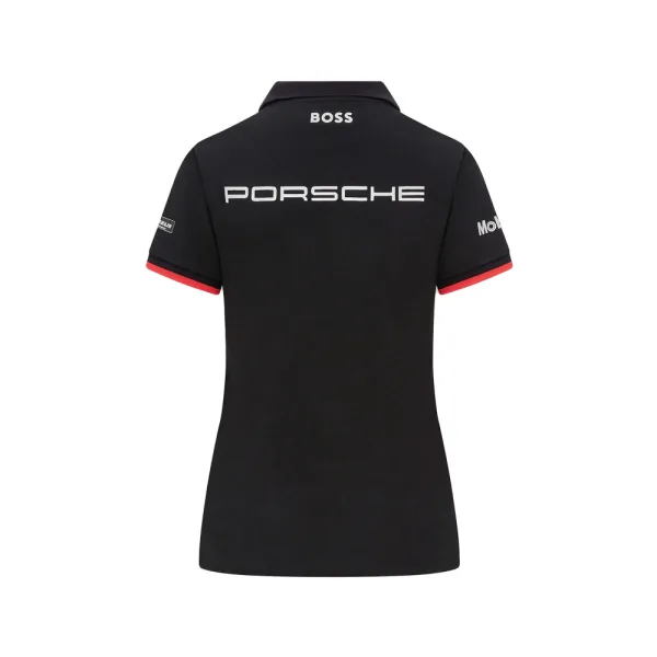 Porsche team polo shirt 2024, black, Ladies - Image 2