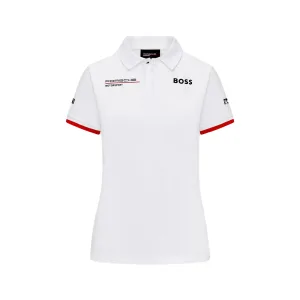 Porsche team polo shirt 2024, white, Ladies
