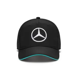 Mercedes team baseball cap, black, Adult