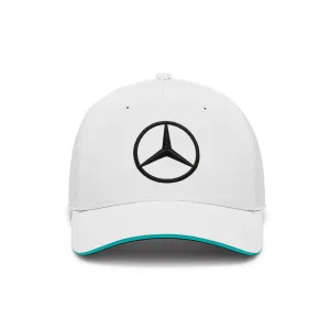 Mercedes team baseball cap, white, Adult